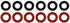 Seal kit for Fuel Injector Clinic  short 6 Cylinder Injectors top feed style injectors (slk-14-15-x-6)