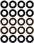 Universal seal kit for 4 cyl Fuel Injector Clinic  injectors w/14mm seals (slk-univ-14mm-x-4)