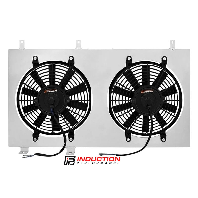 Mishimoto Aluminum Fan Shroud With Dual 12" Slim Fans For Toyota Supra MKIV JZA80 1993-1998 Silver MMFS-SUP-93T