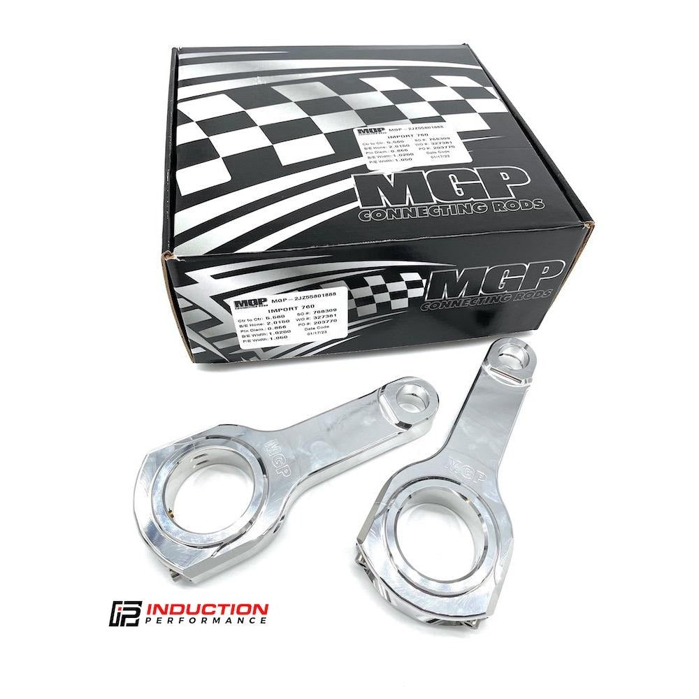Incution Performance MGP Aluminum Connecting Rods for Toyota Supra 2JZ-GTE, 5.580 In. Set o ...
