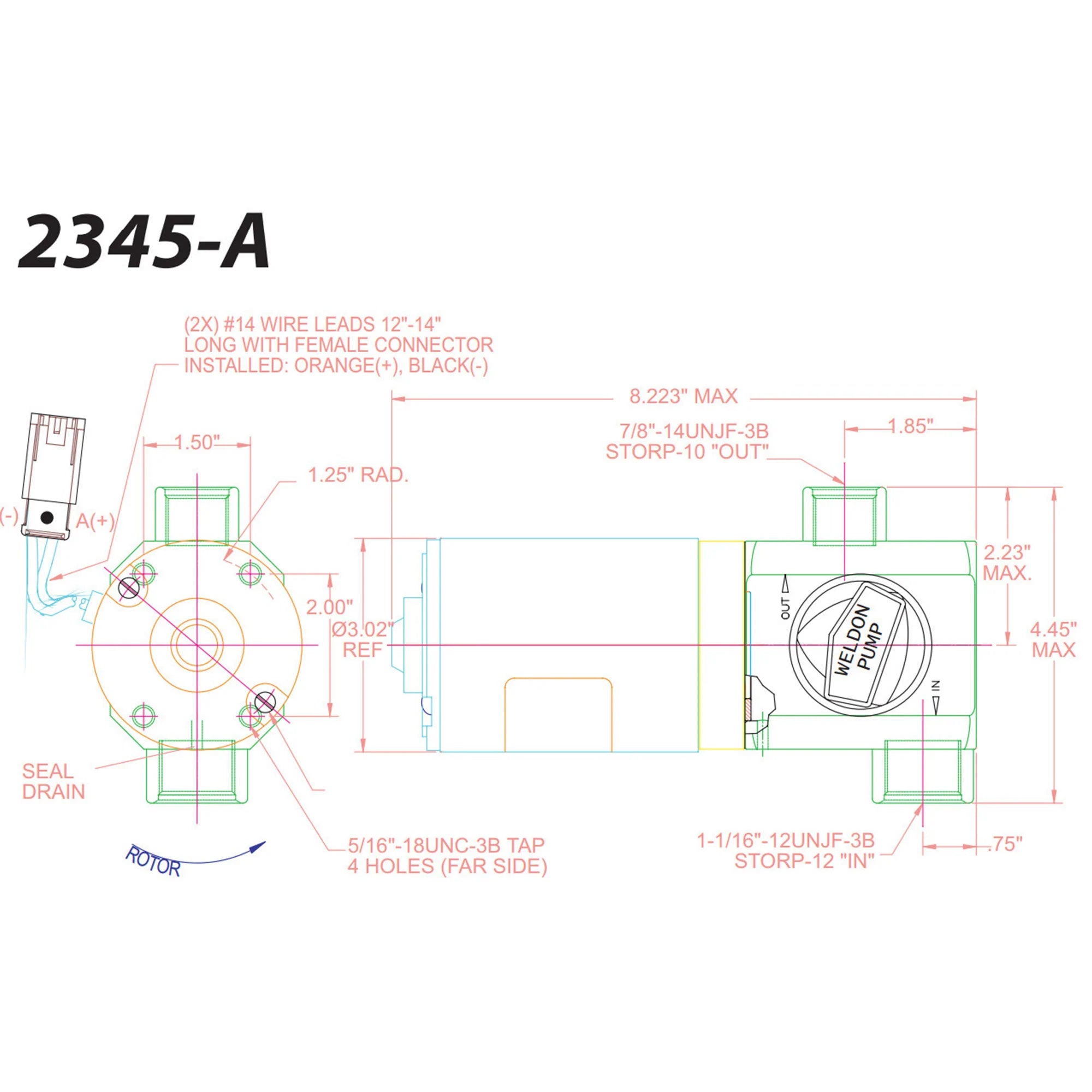 Weldon 2345-A Electric Racing Fuel Pump – Induction Performance